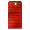 CU-169854 3 In x 6 In Red/Black Vinyl Barricade Tag
