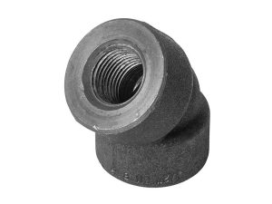 45 Deg 1/4 In THD Black Carbon Steel Elbow