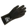 7712R-L/10 12 In Chemical Resistant Gloves, Black, Rough Finish, PVC - LG