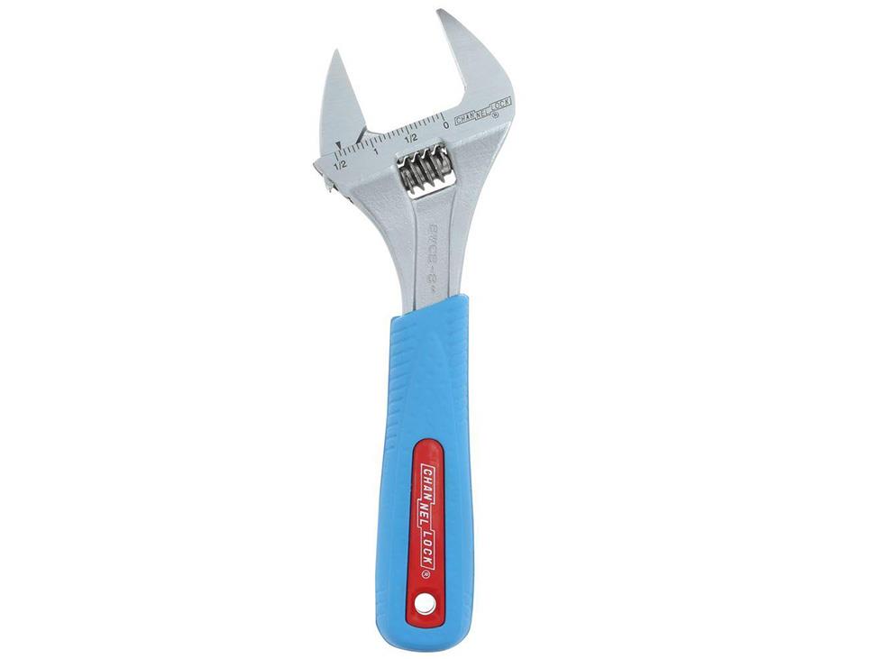 6WCB 6 In Adjustable Wrench with Blue Grip 1 6WCB 6 In Adjustable Wrench with Blue Grip
