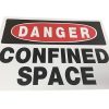 DECAL 10 IN X 14 IN DANGER CONFINED SPAC