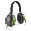 X4B Black/HV Green Behind-Head Earmuffs - 27 dB NRR