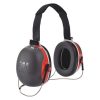 X3B Black/Red Behind-the-Head Earmuffs - 28 dB NRR