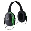 X1B Black/Green Behind-the-Head Earmuffs - 22 dB NRR