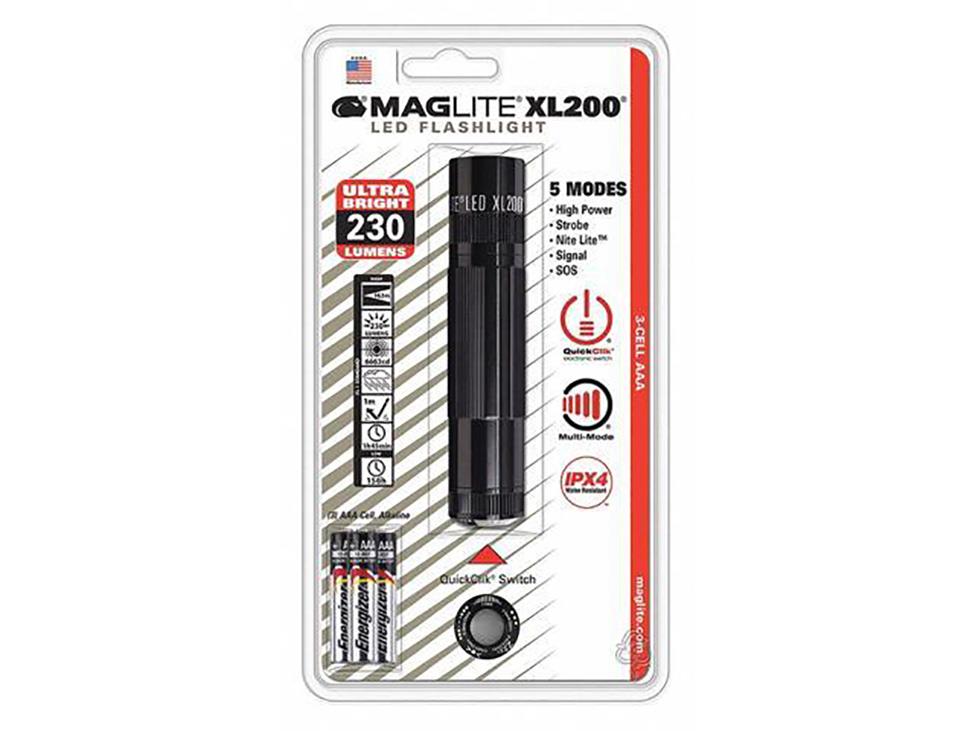 XL200-S3016 LED Flashlight Blister Pack, 3 AAA, Black, 172 lumens 1 XL200-S3016 LED Flashlight Blister Pack, 3 AAA, Black, 172 lumens