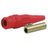 E10128387 Cam-Lok F-Series Single Pole Plug, Double Set Screw, Female, 4/0 Cap., Black