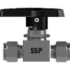 3/8 In 2-Way Encapsulated Ball Valve 3000 PSI Duolok SS